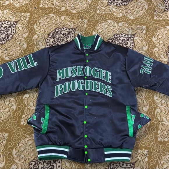 JL Apparel and Sports | Jackets & Coats | Muskogee Roughers Black Satin ...